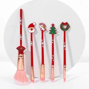 Christmas make up brushes set (5pcs)
